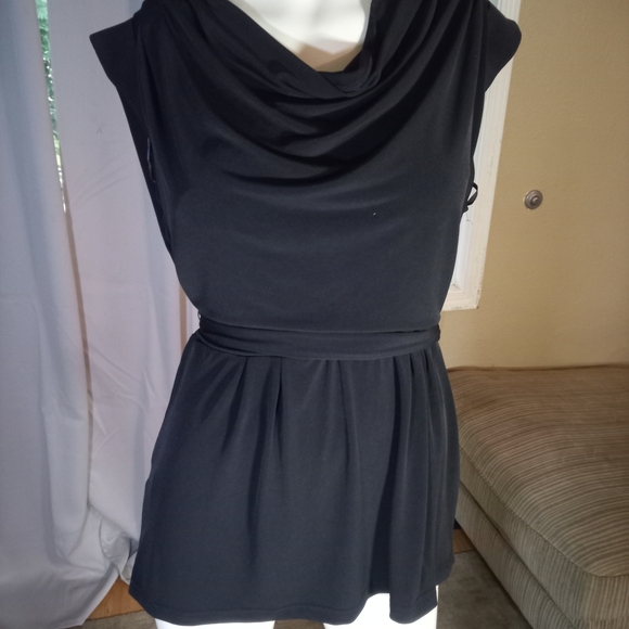 Calvin Klein Black Top with Cowl Neck - Picture 1 of 2